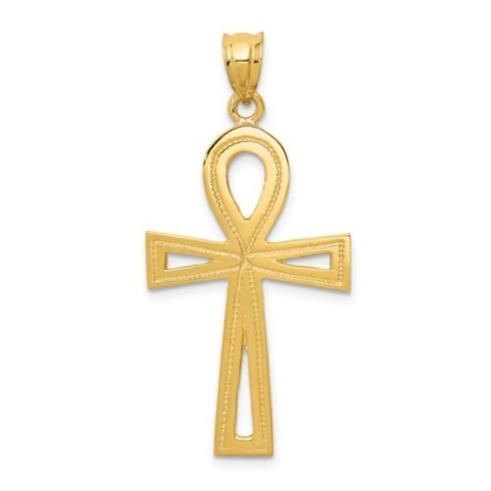 14k Gold Ankh or Egyptian Cross Pendant